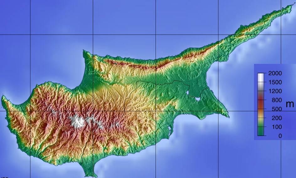 Карта на Кипар планините