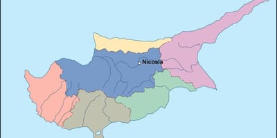 Карта на Кипар вектор