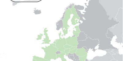 Карта на европа, покажуваат Кипар