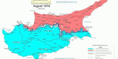 Карта на Кипар поделба