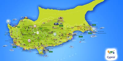 Карта на плажа лара Кипар