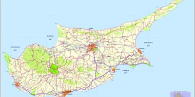 Карта на најдобри плажи во Кипар