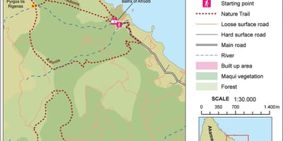 Карта на aphrodite трага Кипар 