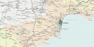 Карта на larnaca Кипар