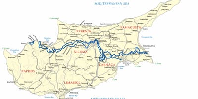 Карта на nissi плажа Кипар